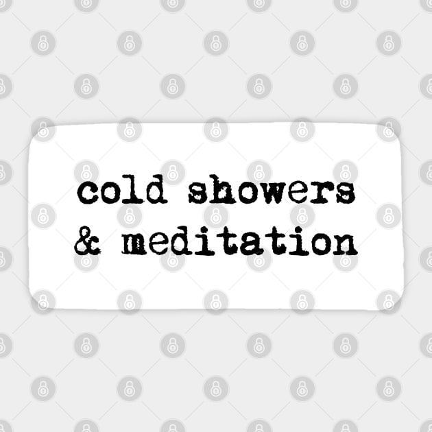 Cold showers and meditation Sticker by BrightOne